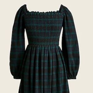 J Crew Flannel Midi Dress - perfect for the fall and holidays!